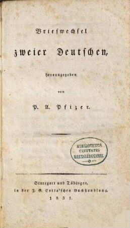 Briefwechsel zweier Deutschen
