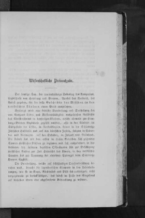 Wissenschaftliche Preisaufgabe