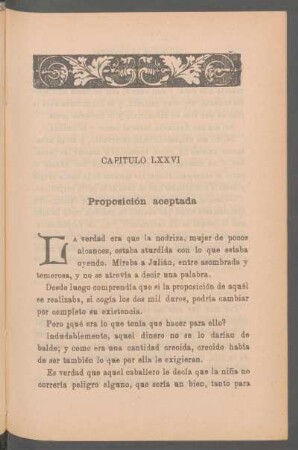 Capítulo LXXVI - Proposición aceptada