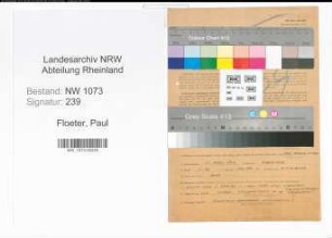 Entnazifizierung Paul Floeter , geb. 15.04.1916 (Dolmetscher)