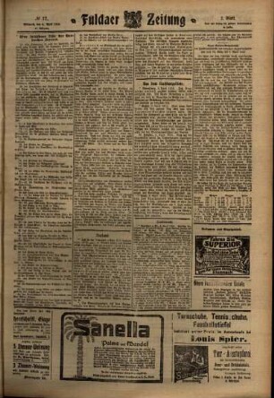 Zweite Ausgabe vom Mittwoch, den 06. April 1910.