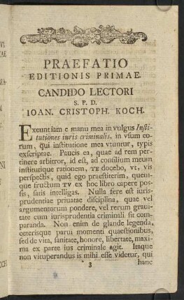 3r-8v, Praefatio Editionis Primae. - Praefatio Editionis Quintae et Sextae.
