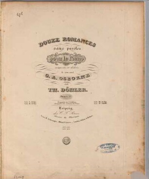 Douze romances sans paroles pour le piano : oeuv. 57., 3