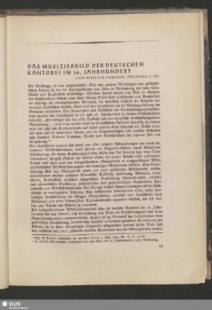 Das Musizierbild Der Deutschen Kantorei Im 16. Jahrhundert