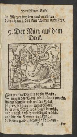[Der Narr auf dem Dreck.]