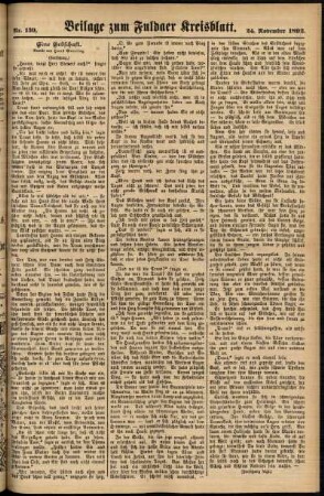 Zweite Ausgabe vom Donnerstag, den 24. November 1892.