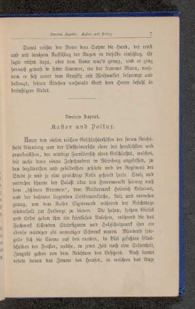 Zweites Kapitel. Kastor und Pollux.