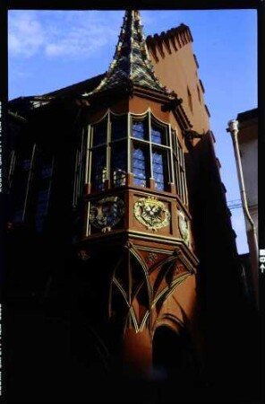 Freiburg: Historisches Kaufhaus, Erker, westlich
