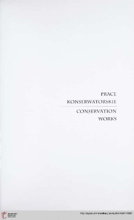 Prace konserwatorskie / Conservation works