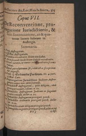 Caput VII. De reconventione