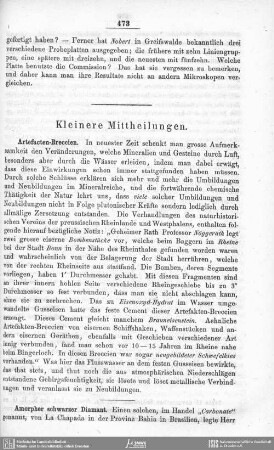 Kleinere Mittheilungen