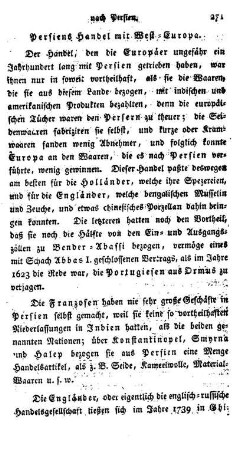 Persiens Handel mit West-Europa.
