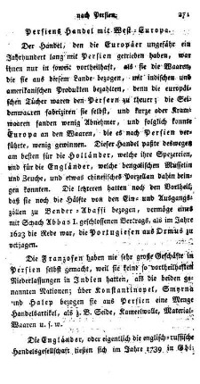 Persiens Handel mit West-Europa.