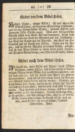 Gebet vor dem Bibel-Lesen