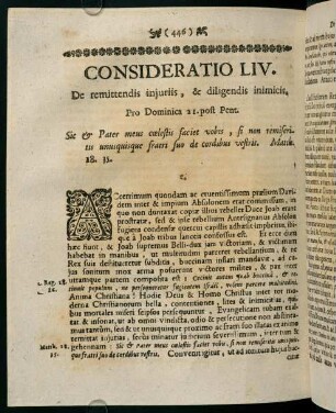 446-453, CONSIDERATIO LIV. De remittendis injuriis, & diligendis inimicis.