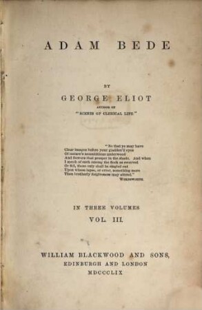 Adam Bede : in three volumes, 3