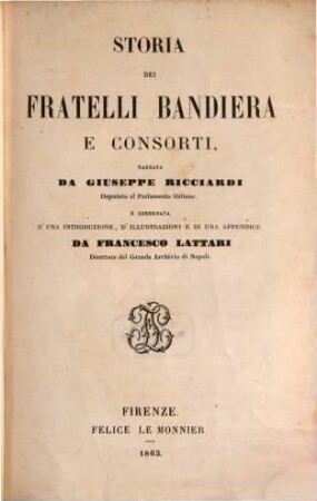 Storia dei fratelli Bandiera e consorti
