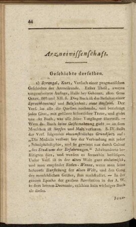 Arzneiwissenschaft.