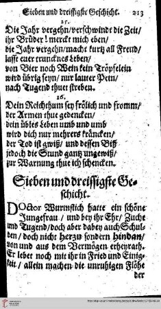 Sieben und dreissigste Geschicht