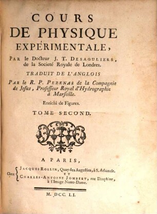 Cours De Physique Expérimentale, 2