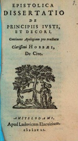 Epistolica Dissertatio de principiis Iusti et Decori