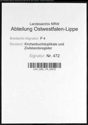 Kirchenbuchduplikat der katholischen Gemeinde Enkhausen (GHT 1865-1874). (Gemeinde: Enkhausen, katholische Gemeinde)