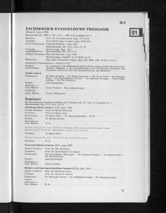 Fachbereich Evangelische Theologie