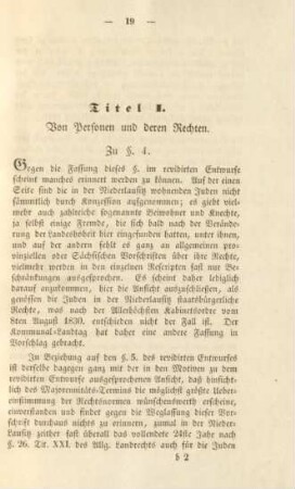 Erster Theil. Civilrecht. Motive.