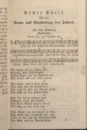 Erster Theil. Auf die Sonn- und Wochentage des Jahres.