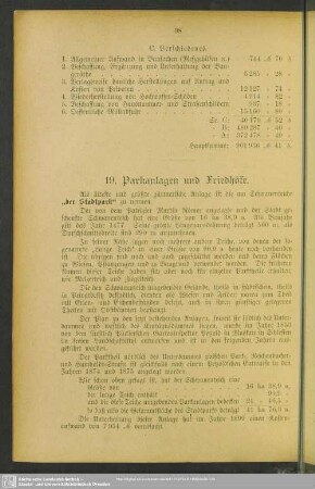 19. Parkanlagen und Friedhöfe