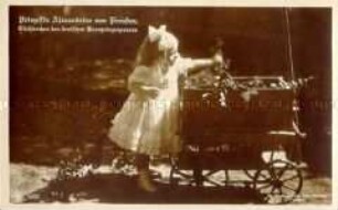 Prinzessin Alexandrine, mit Handwagen