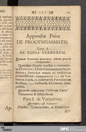 Caput I. De Copia Verborum.