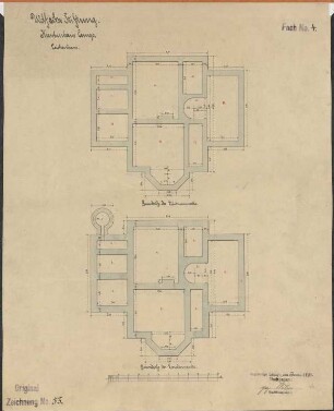 Wolff´sche Stiftung Krankenhaus Lemgo Leichenhaus Bauplan Juni 1899