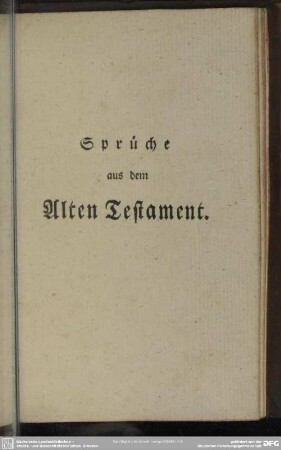 Sprüche aus dem Alten Testament