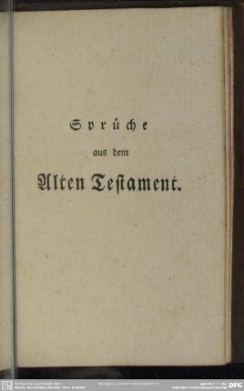 Sprüche aus dem Alten Testament