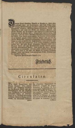 Circulaire.