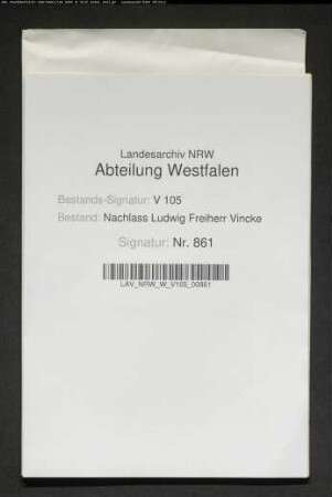 8 Briefe des Gatten Ludwig Vincke