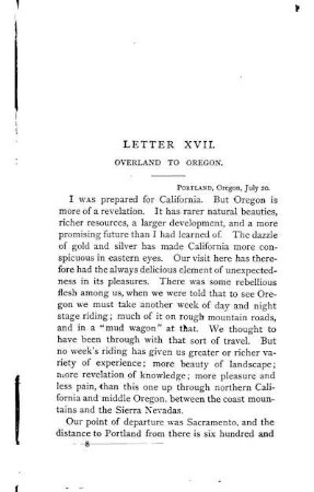LETTER XVII. OVERLAND TO OREGON