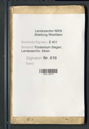Spezifikation aller Hauberge und Güldenen Jähne im reformierten Landesteil des Fürstentums Nassau-Siegen