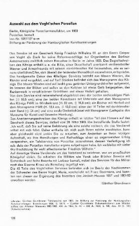 Auswahl aus dem Voght'schen Porzellan