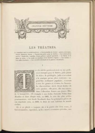 Chapitre neuvième. Les théatres.