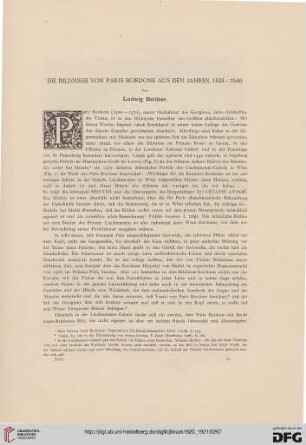 Die Bildnisse von Paris Bordone aus den Jahren 1532-1540