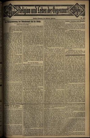 Dritte Ausgabe vom Sonntag, den 20. Juli 1930.