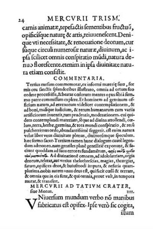 Mercurii Ad Tatium Crater, sive Monas. IIII.