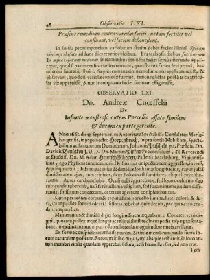 Observatio LXI.-LXX.