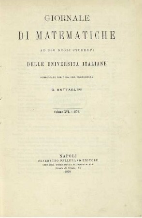 16: Giornale di matematiche
