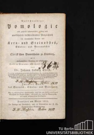 2: Das Steinobst, Schalen- und Beerenobst