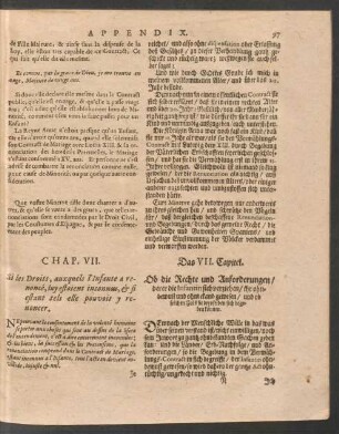 Chap. VII. = Das VII. Capitel.