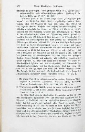 460-461 [Rezension] Tabarelli, Rich., De gratia Christi