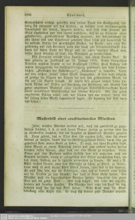 Musterbild eines constitutionellen Ministers